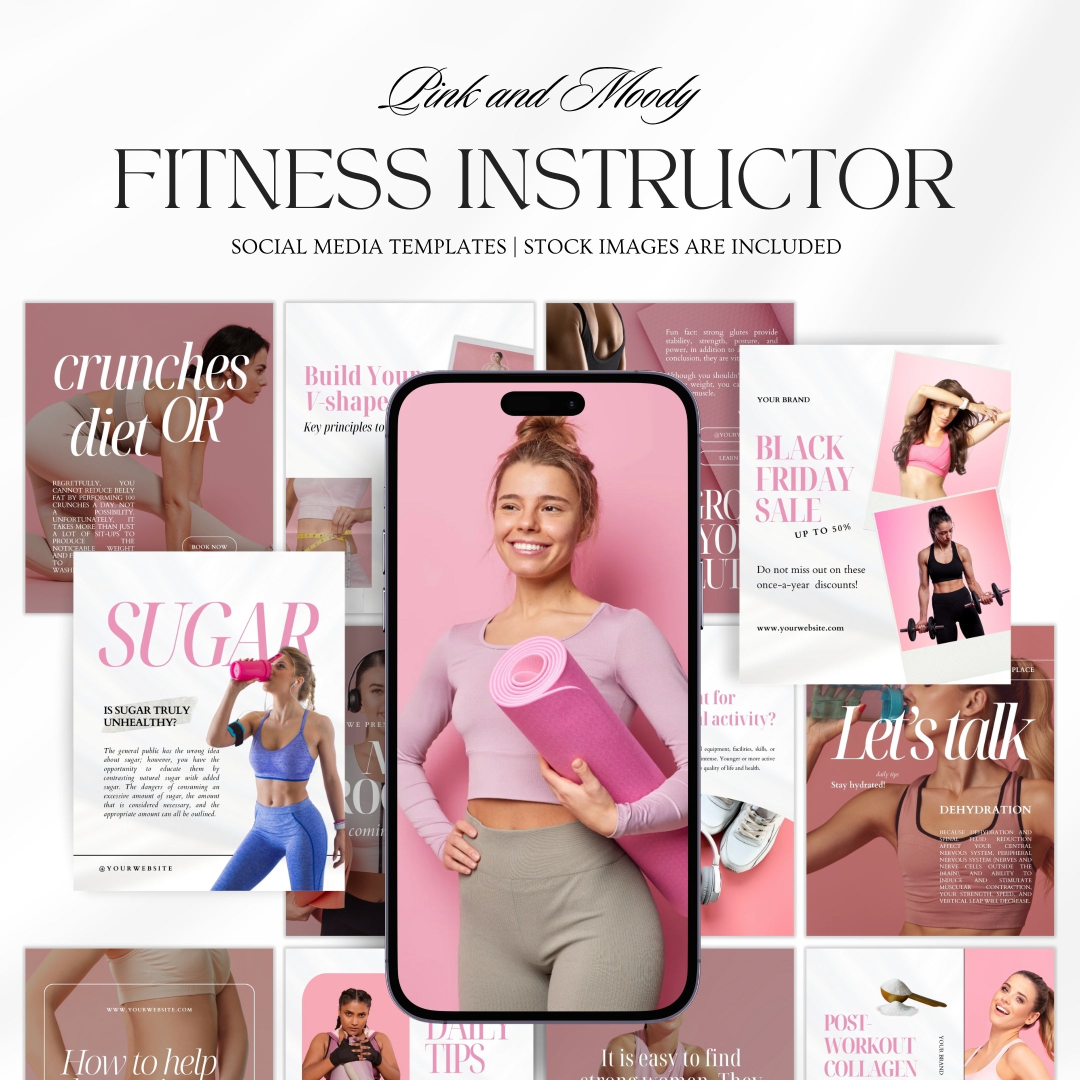 Fitness Coach Social Media Templates For Her – VeLuxeSocials