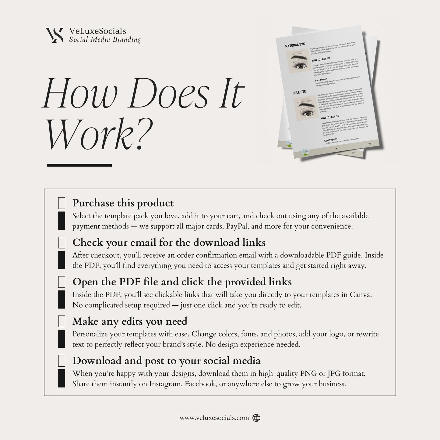 Classic/Volume Eyelash Extension Training Manual (with PRR)