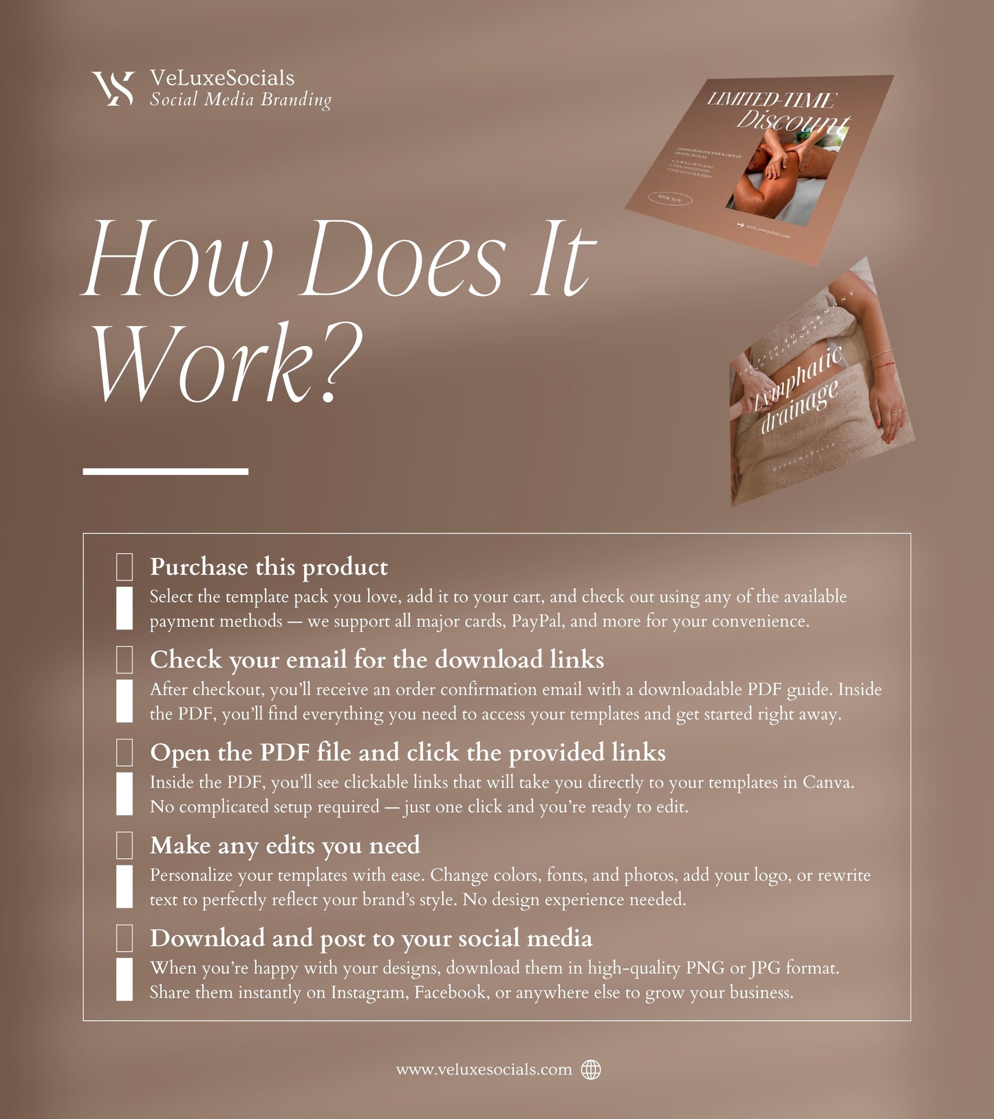 Lymphatic Drainage social media templates