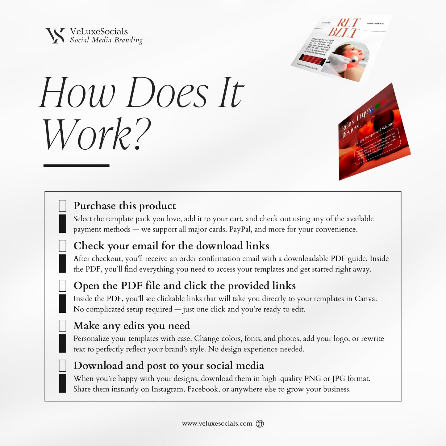 Red Light Therapy Social Media Pack