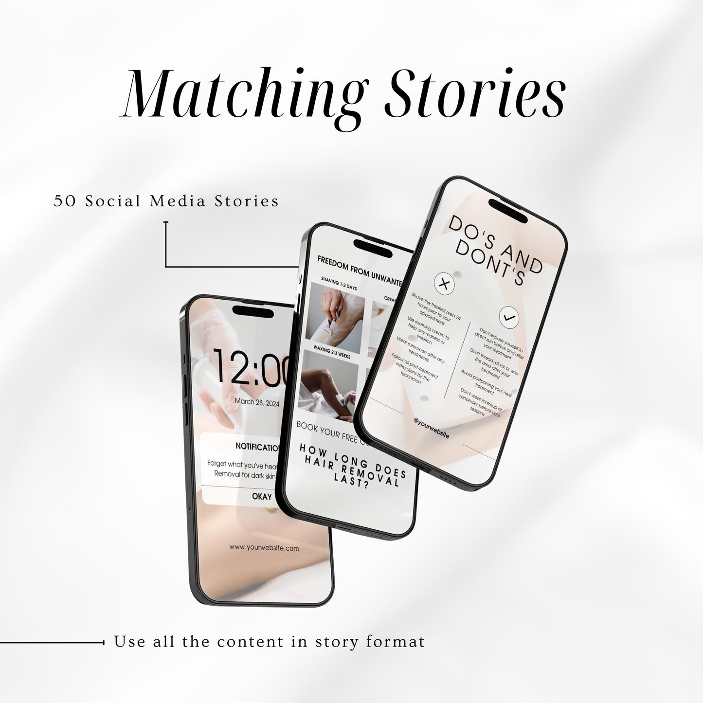 Light Laser Hair Removal Social Media Templates