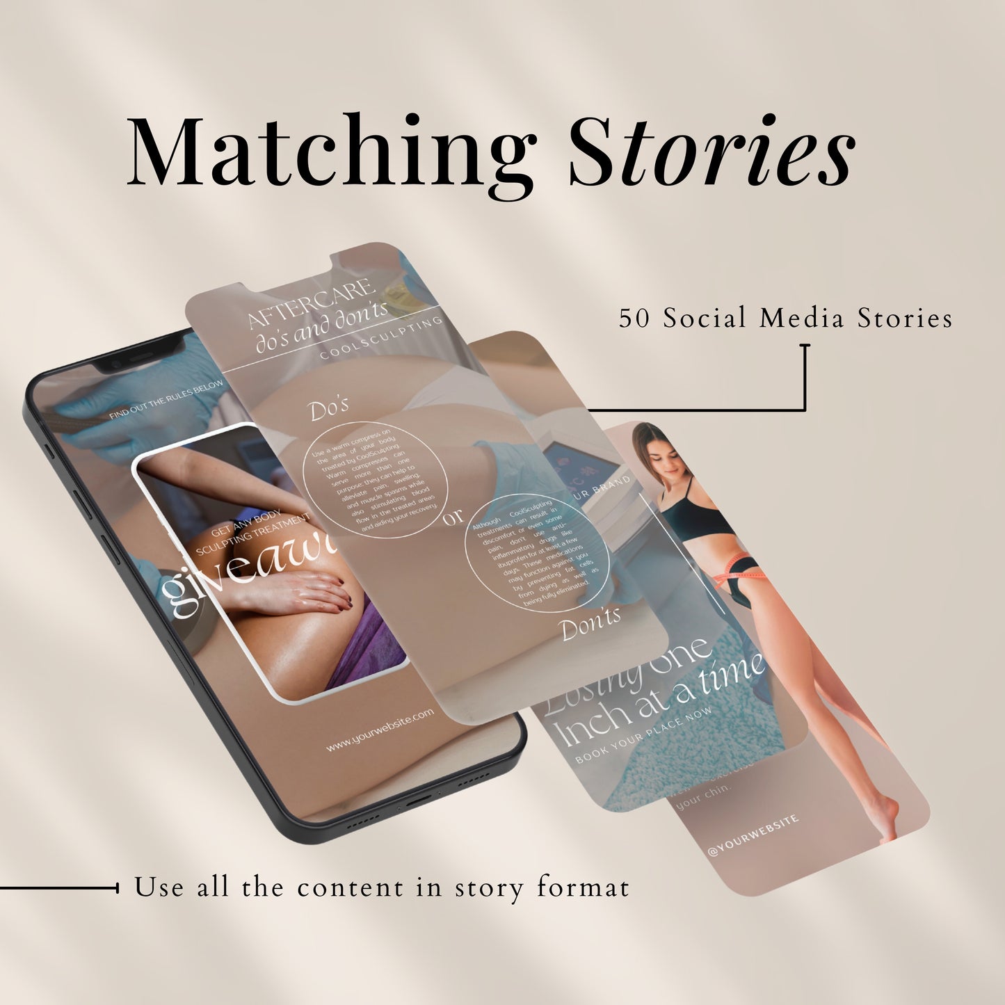 Beige Body Contouring Social Media Templates