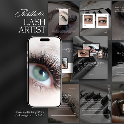 Lash Artist Social Media Template Pack