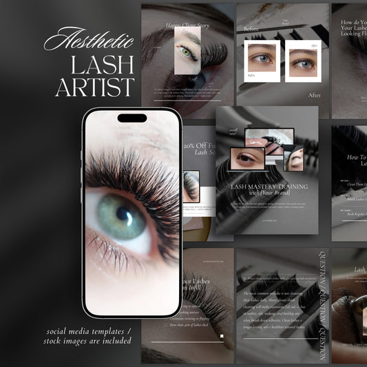 Lash Artist Social Media Template Pack