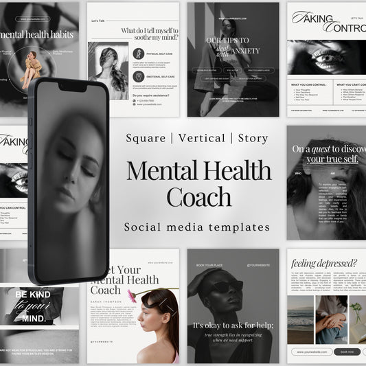 Mental Health Coach Instagram Templates
