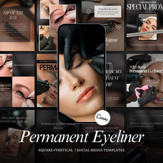 Permanent Eyeliner Social Media Templates
