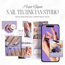 Purple Nail Technician Social Media Templates