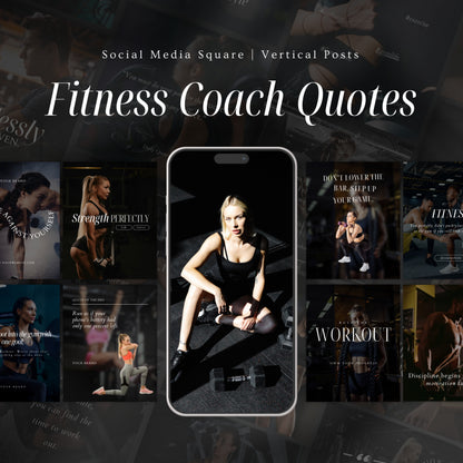 Fitness Coach Social Media Quote Templates