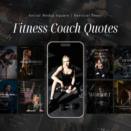 Fitness Coach Social Media Quote Templates
