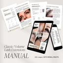 Classic/Volume Eyelash Extension Training Manual (with PRR)