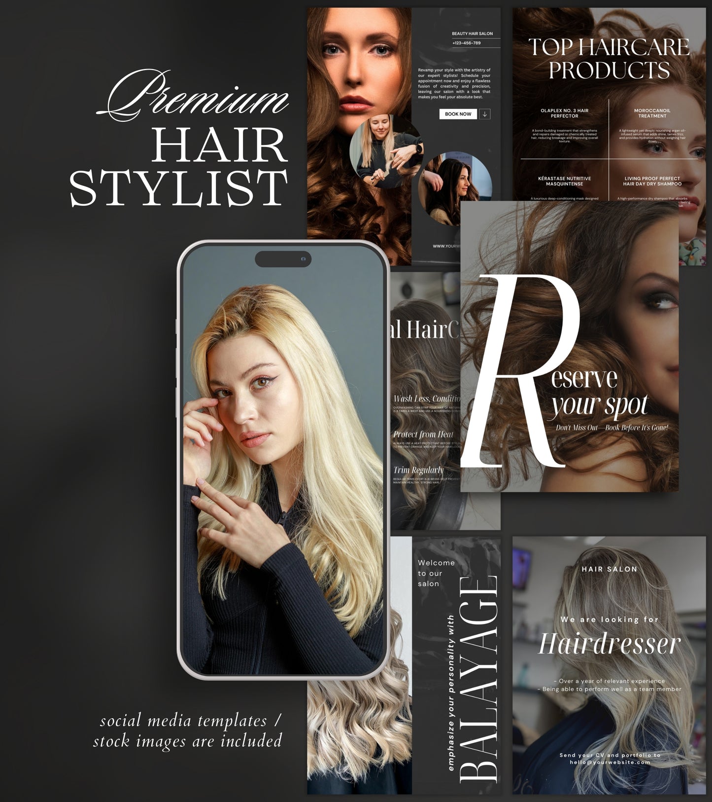 Black HairStylist Instagram Templates