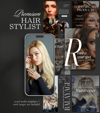 Black HairStylist Instagram Templates