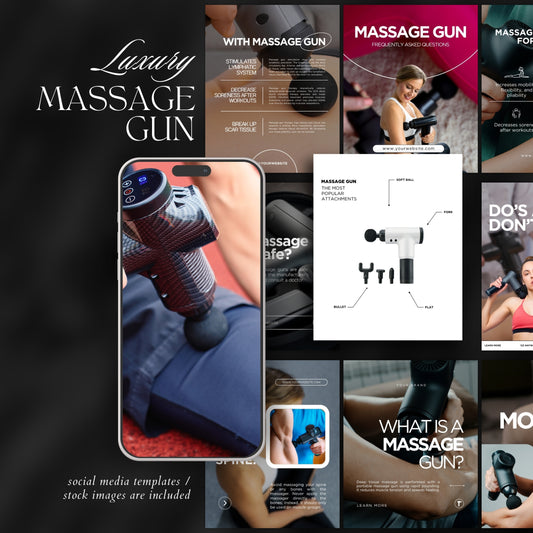 Massage Gun social media posts