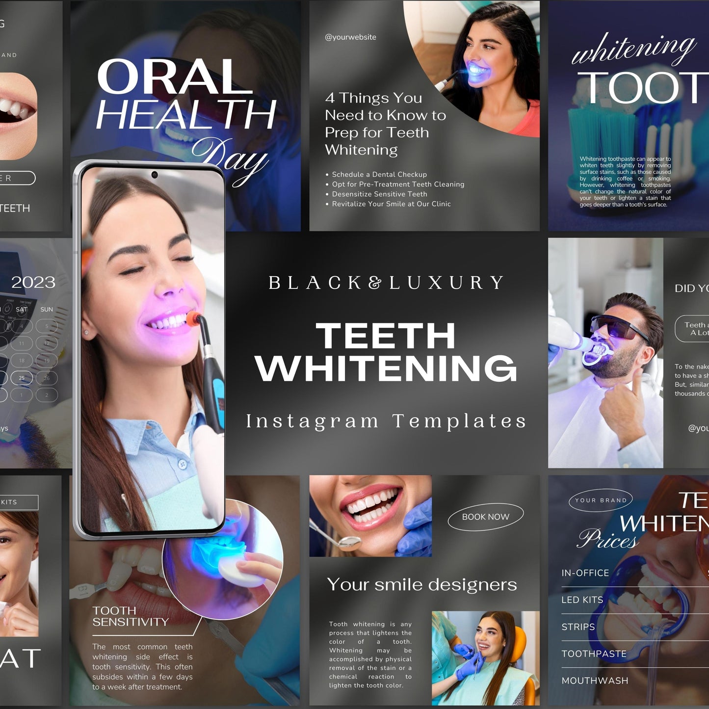 120 Teeth Whitening Instagram Templates