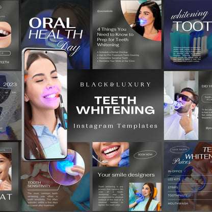 120 Teeth Whitening Instagram Templates