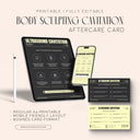 Body Sculpting Cavitation AfterCare Cards