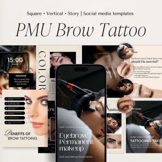 Eyebrow Tattoo Social Media Templates