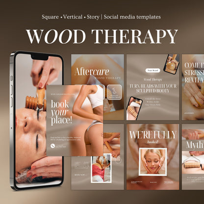 Wood Therapy Instagram Templates