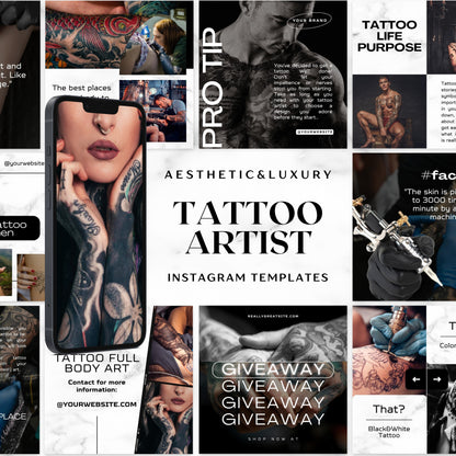 100 Tattoo Artist Instagram Templates