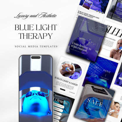 Blue Light Therapy social media posts