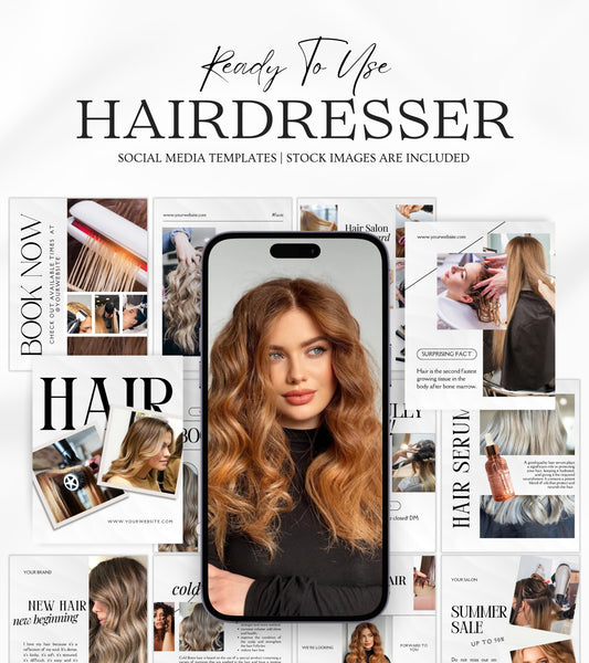 Hairstylist Light Social Media Templates