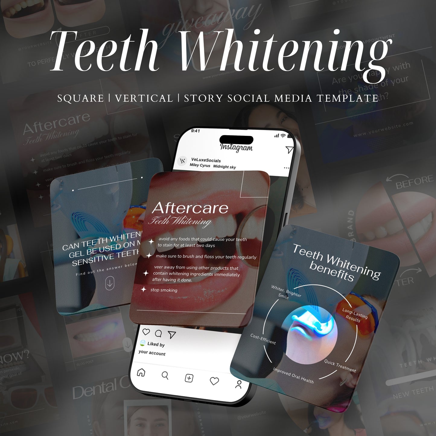 Teeth Whitening Social Media Templates
