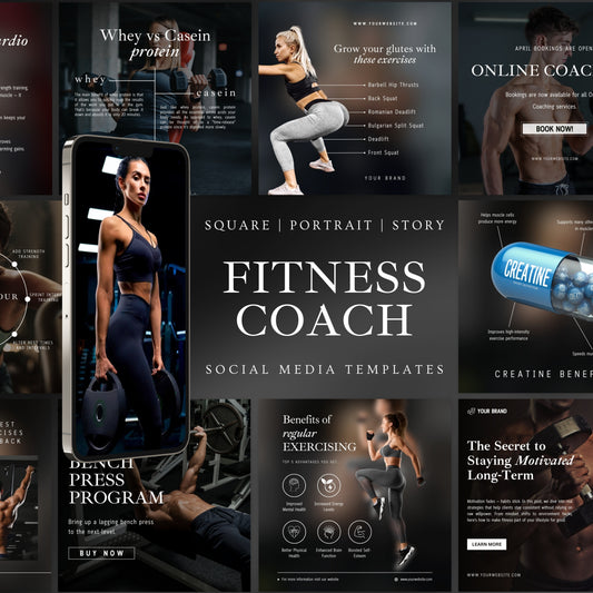 Fitness Coach Social Media Templates