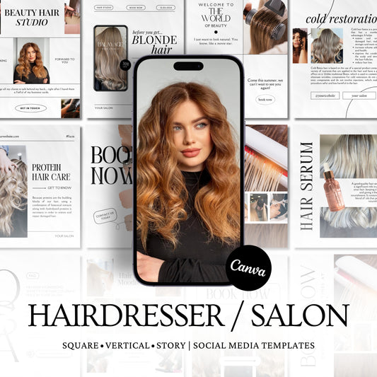 Hairstylist Light Social Media Templates