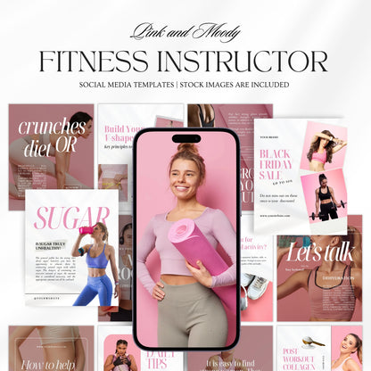 Fitness Coach Social Media Templates For Her