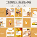 IV vitamin therapy orange social media templates