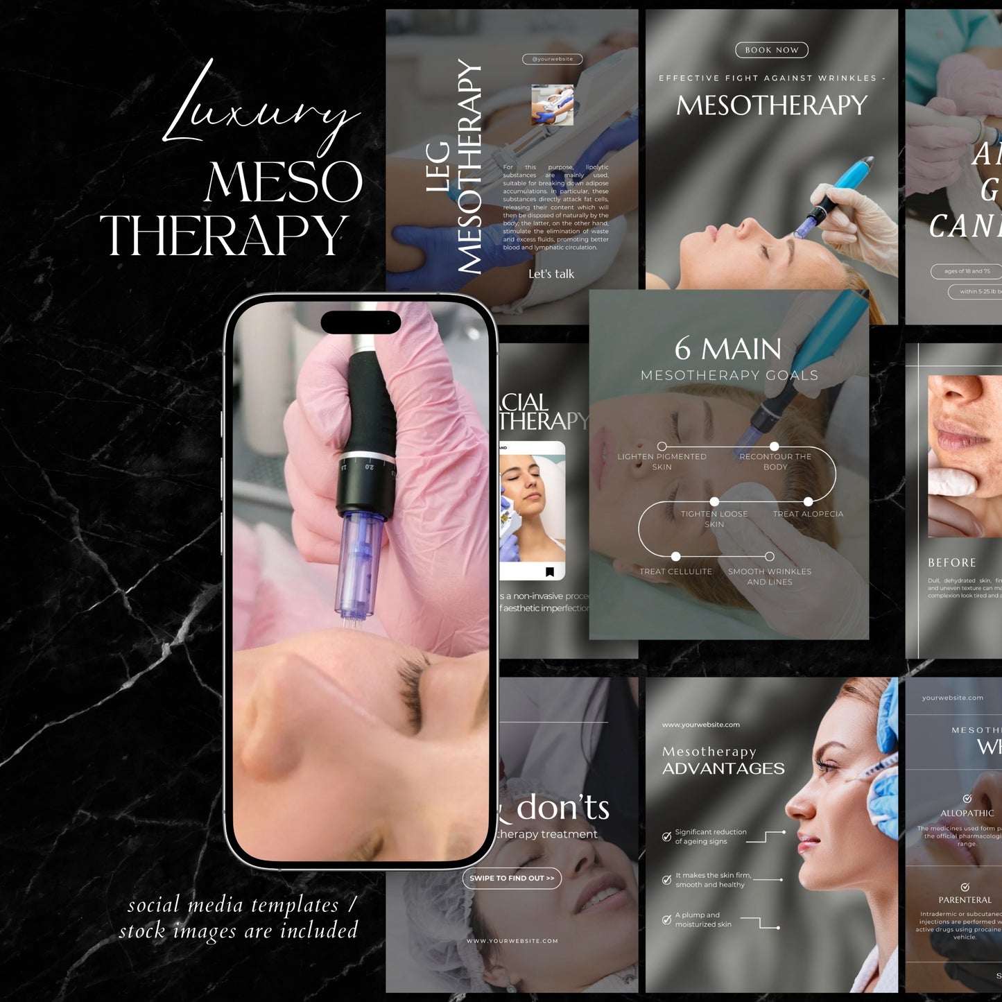 Mesotherapy social media templates