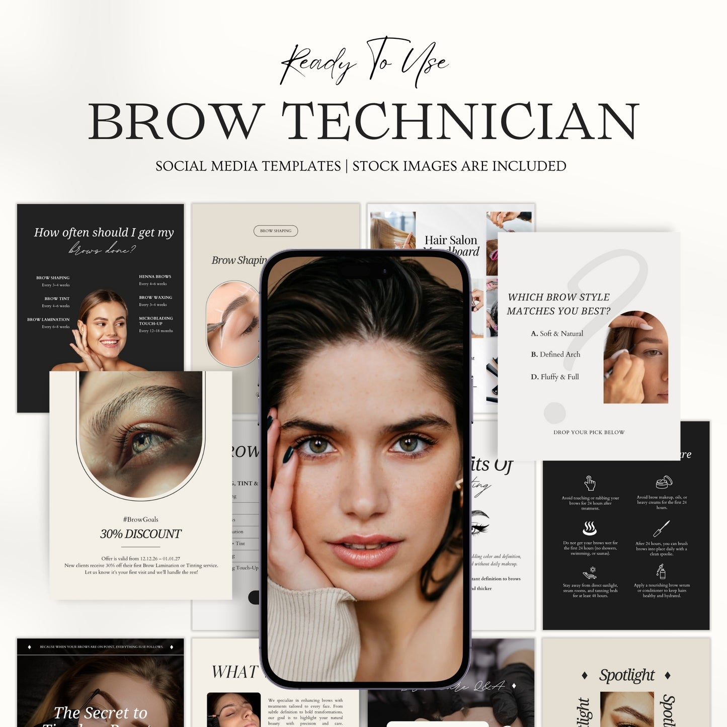 Brow Technician Social Media Template