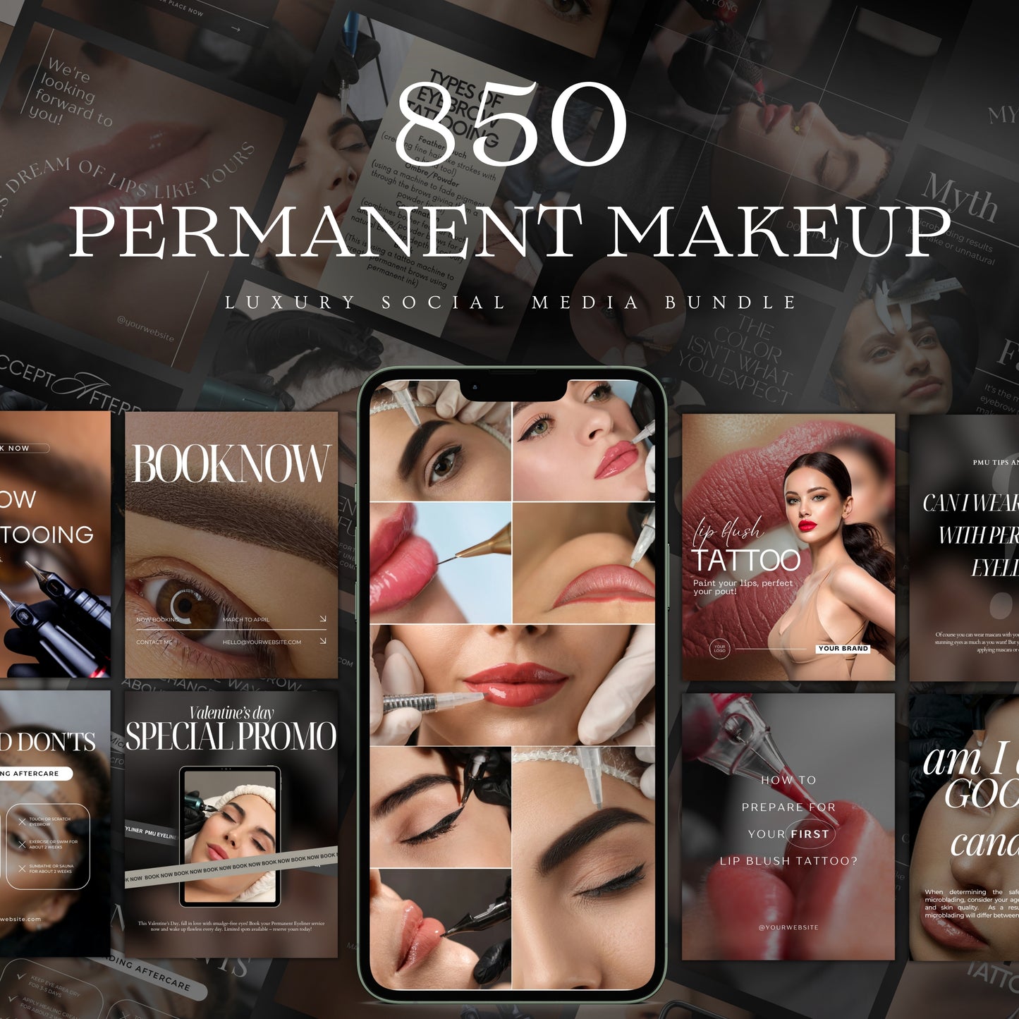 850 Permanent Makeup Social Media Bundle