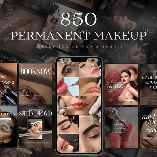850 Permanent Makeup Social Media Bundle