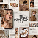 Beige Hairstylist social media template