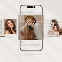 Beige Hairstylist social media template