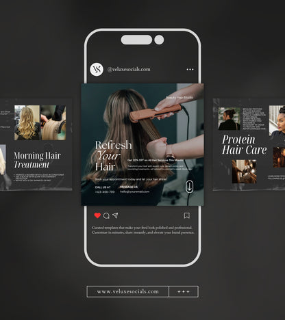 Black HairStylist Instagram Templates