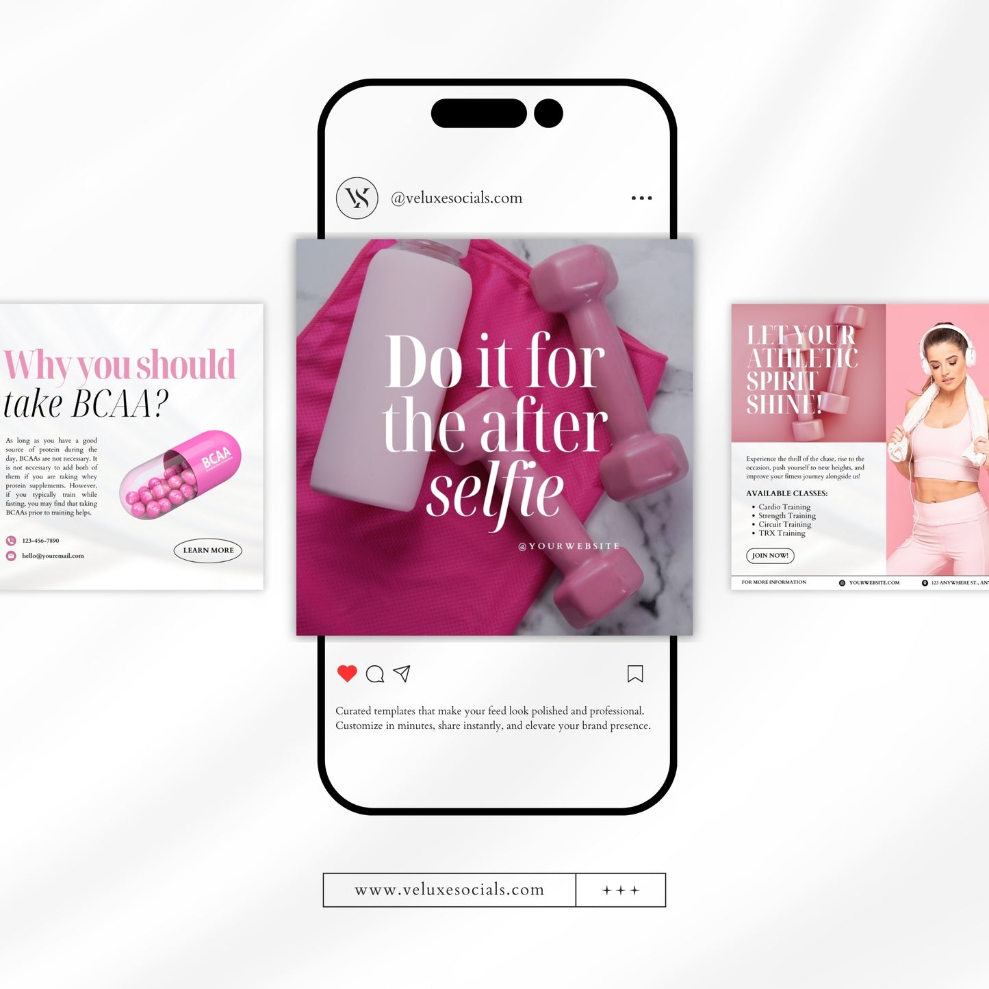 Fitness Coach Social Media Templates For Her