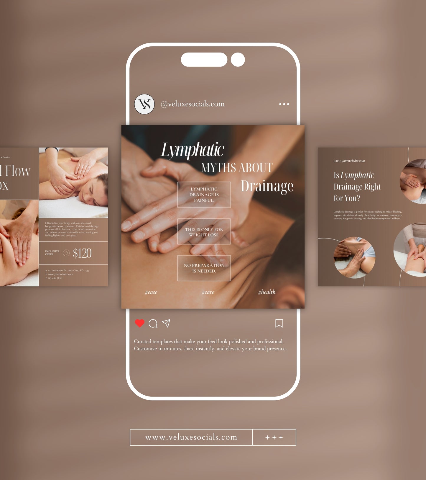 Lymphatic Drainage social media templates