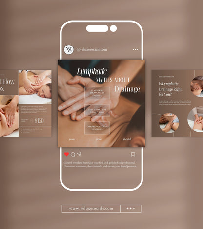 Lymphatic Drainage social media templates