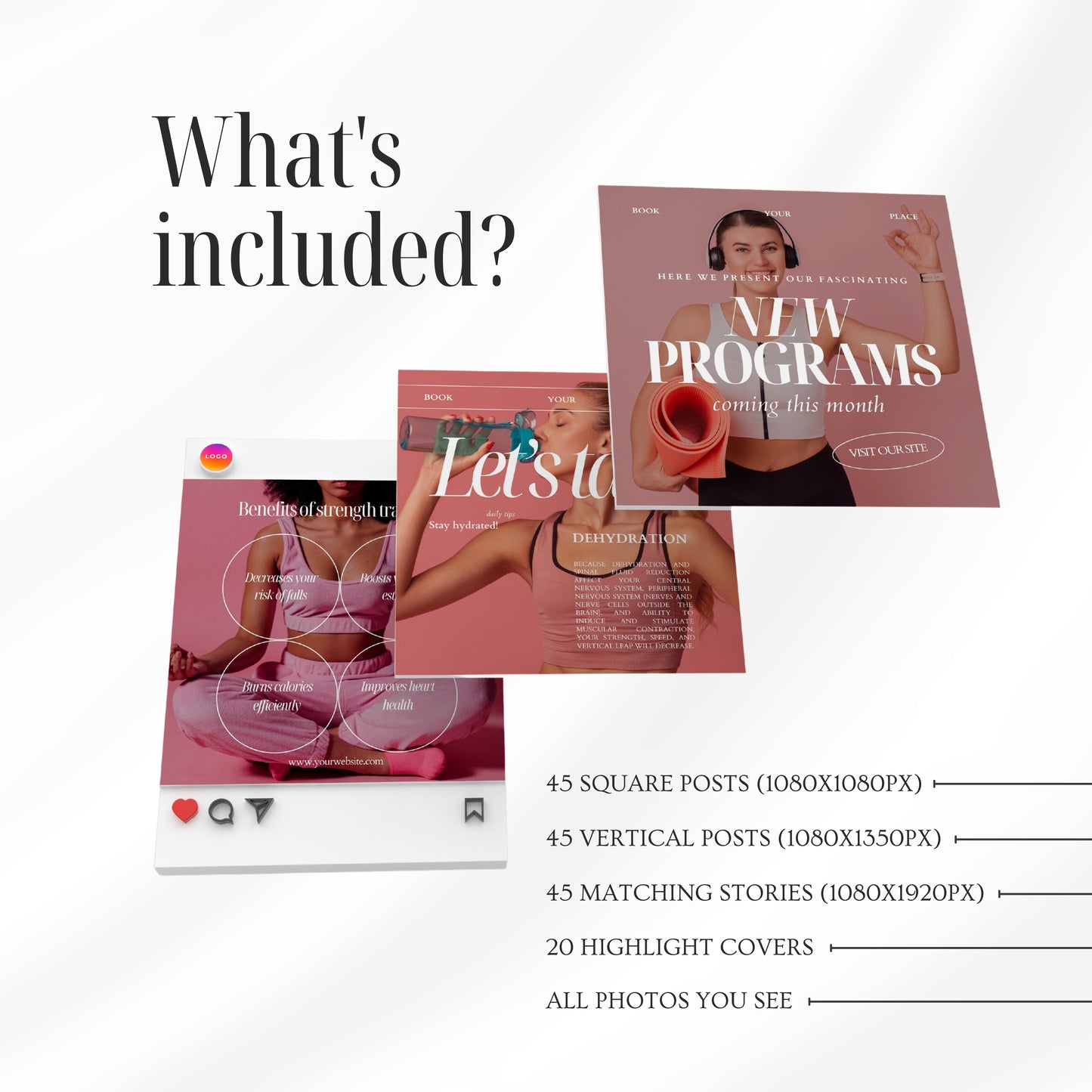 Fitness Coach Social Media Templates For Her