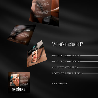 Permanent Eyeliner Social Media Templates