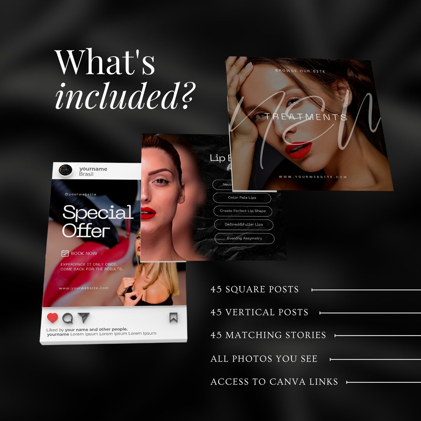 Lip Blushing Social Media Templates