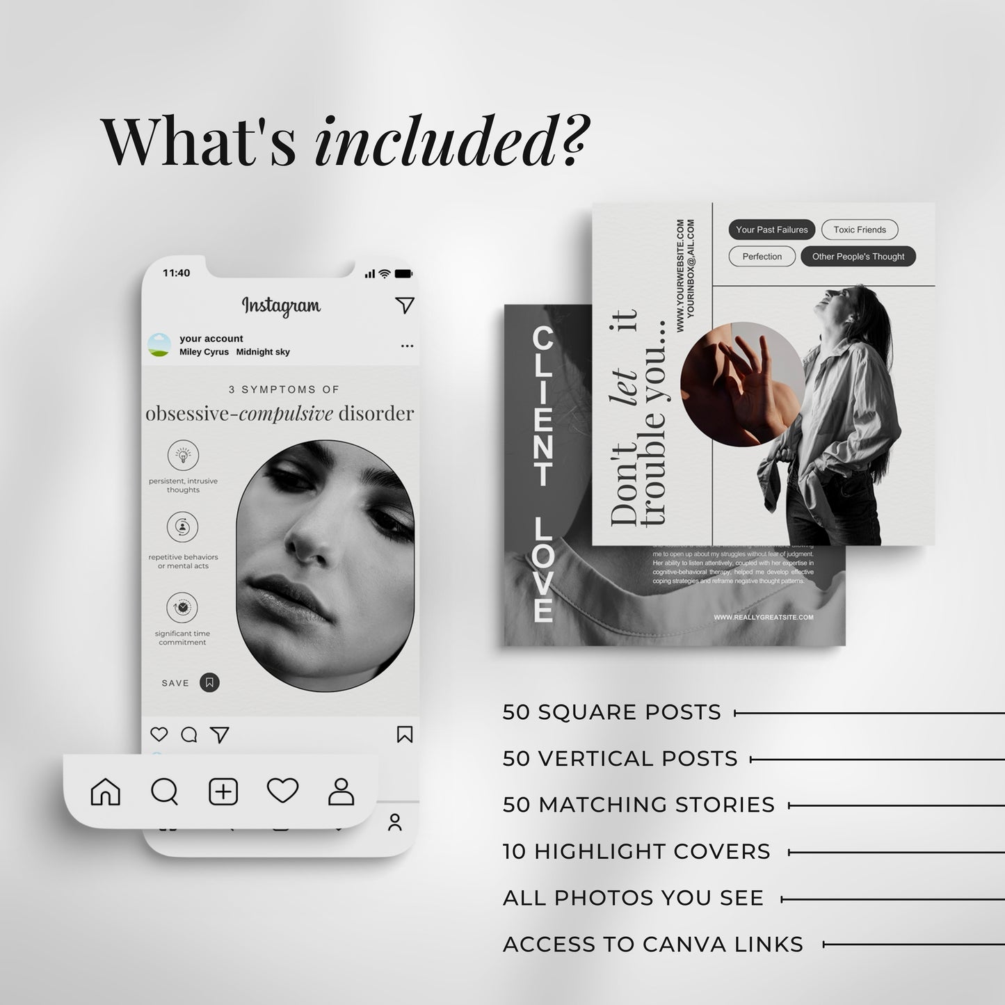 Mental Health Coach Instagram Templates