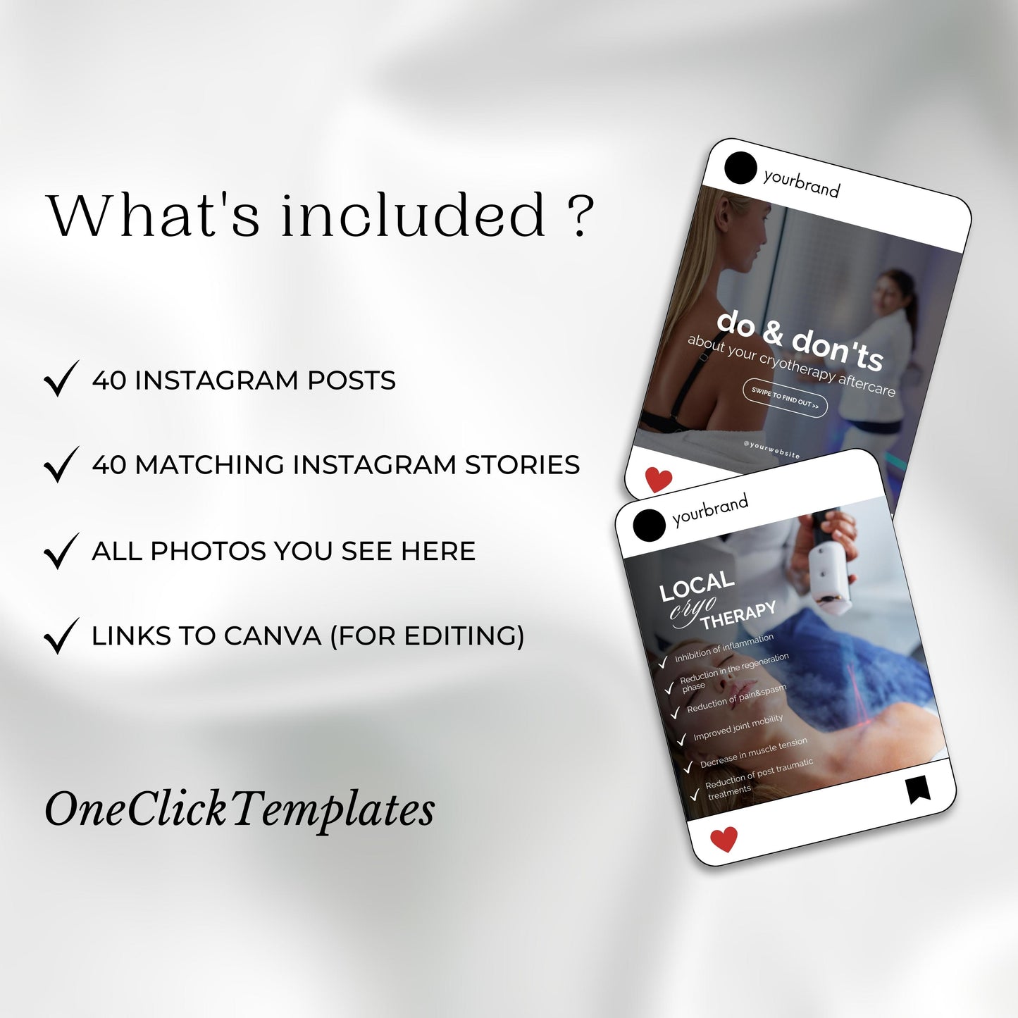 80 Cryotherapy Instagram Templates