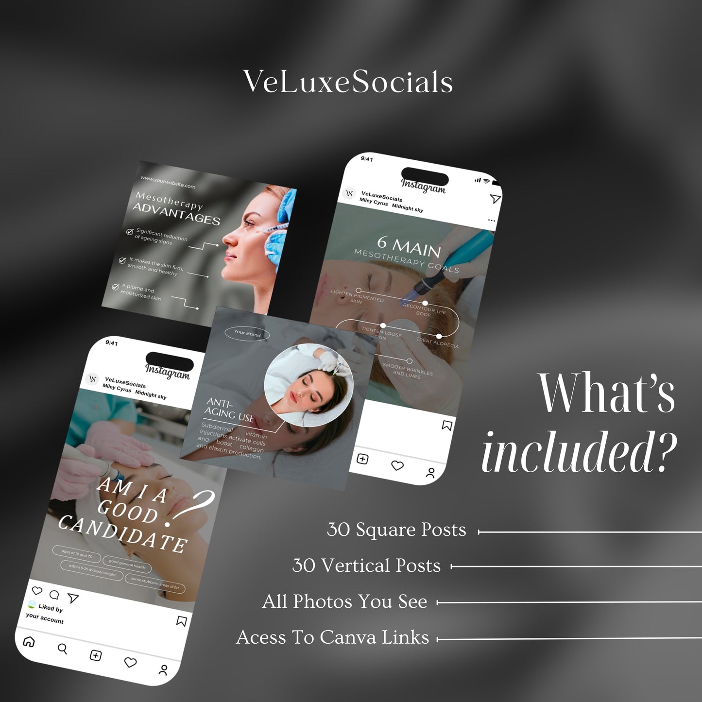 Mesotherapy social media templates
