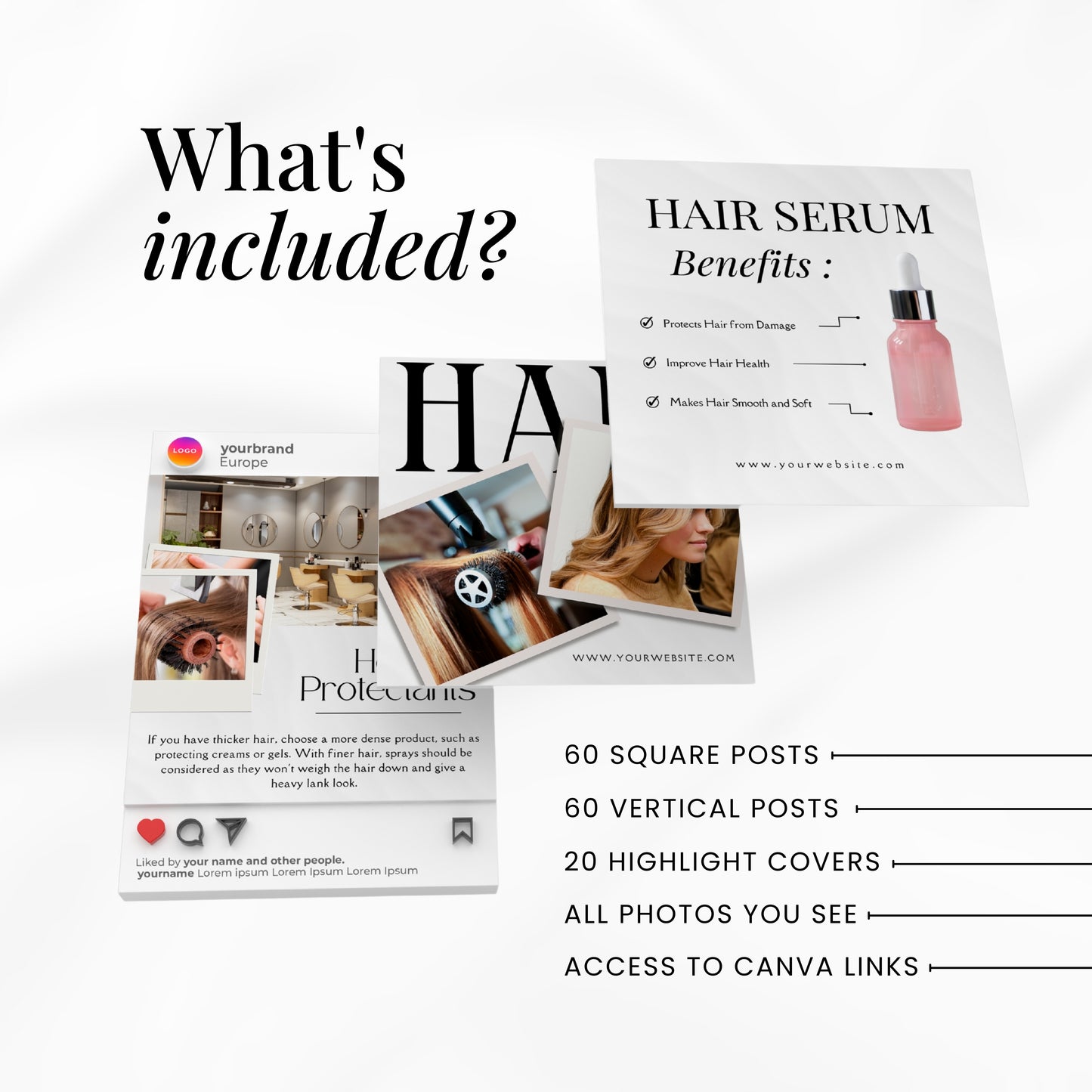 Hairstylist Light Social Media Templates