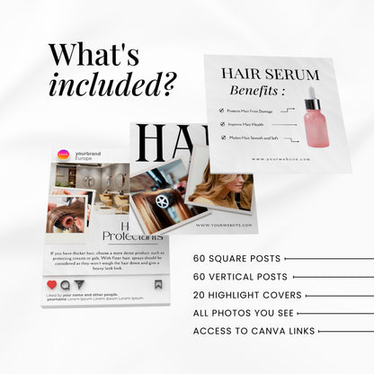 Hairstylist Light Social Media Templates