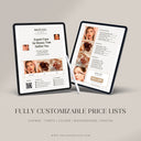 Beauty Artist Price List Printable Template