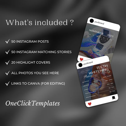 120 Teeth Whitening Instagram Templates